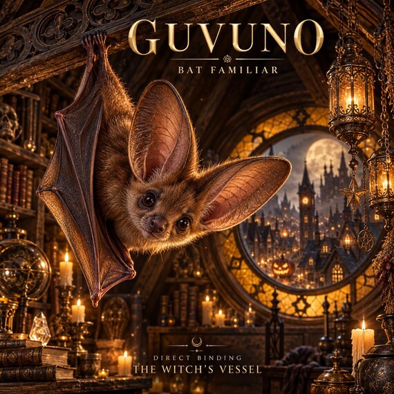 Bat Spirit Companion, Guvuno Direct Binding, Gothic Animal Familiar Companion Profile