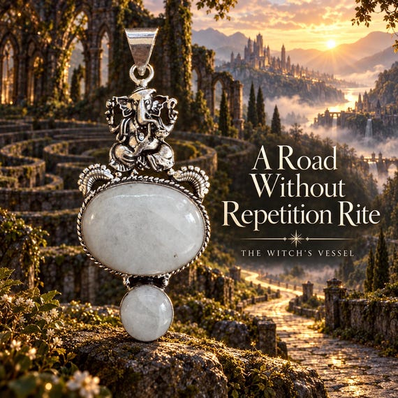 A Road Without Repetition Ritual | Road opening Pendant | Matching Chain & Bag