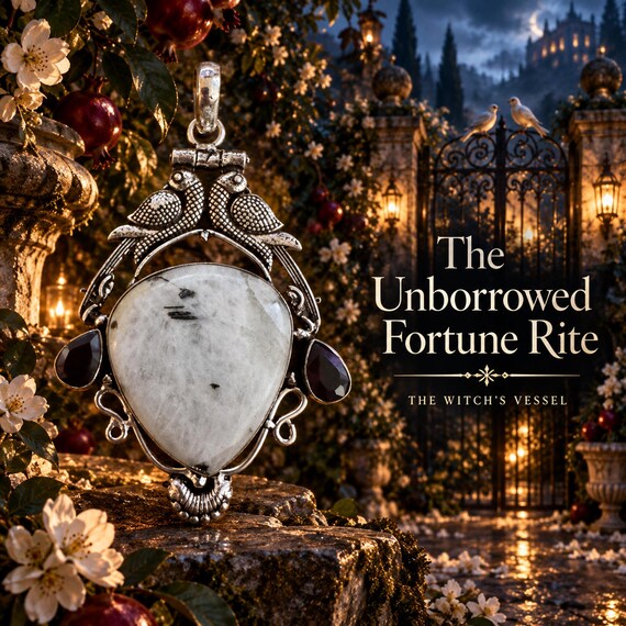 The Unborrowed Fortune Ritual | Prosperity and boundaries Pendant | Matching Chain & Bag