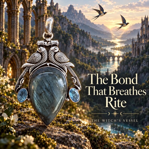 The Bond That Breathes Ritual | Reciprocal connection Pendant | Matching Chain & Bag