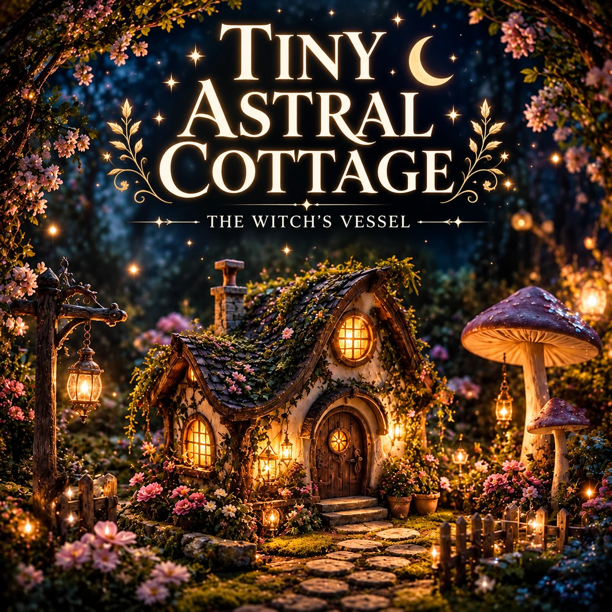 Tiny Astral Cottage — Miniature Magical Home for Spirit Companions — Cozy Realm Manifestation