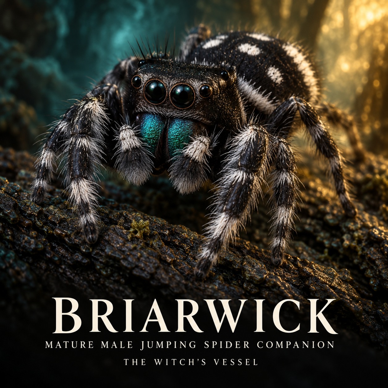 Briarwick — Jumping Spider Entity Companion · MATURE MALE