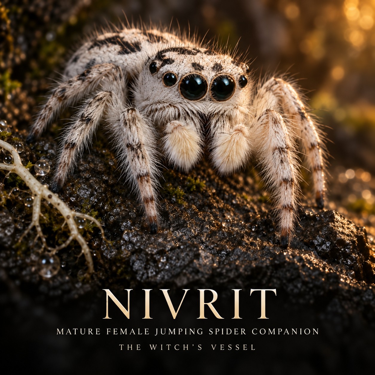 Nivrit — Jumping Spider Entity Companion · MATURE FEMALE