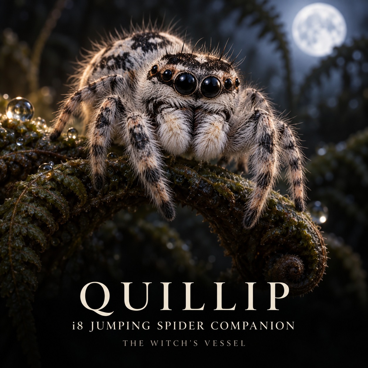 Quillip — Jumping Spider Entity Companion · I8