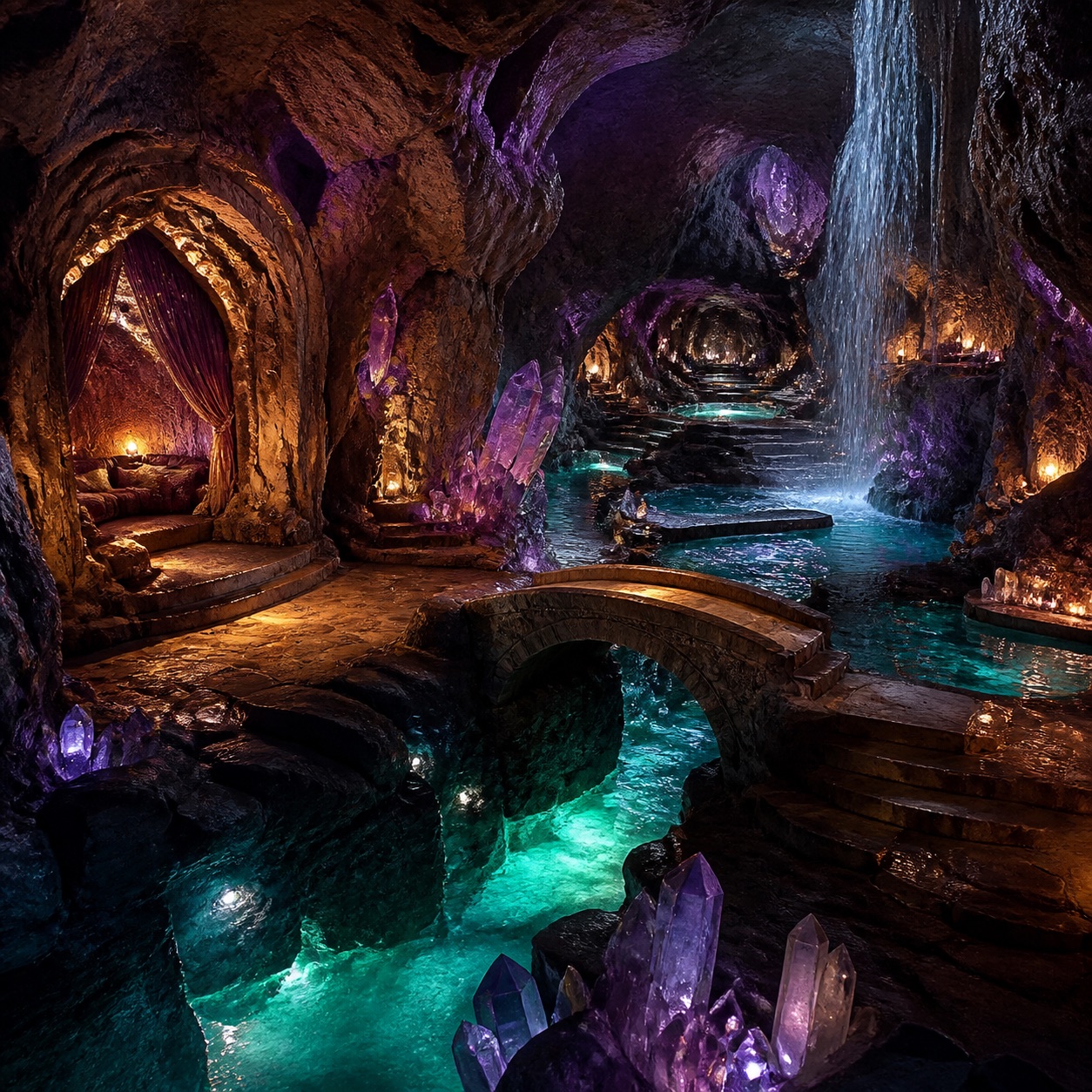 Crystal Cavern Retreat — Personalized Digital Astral Abode