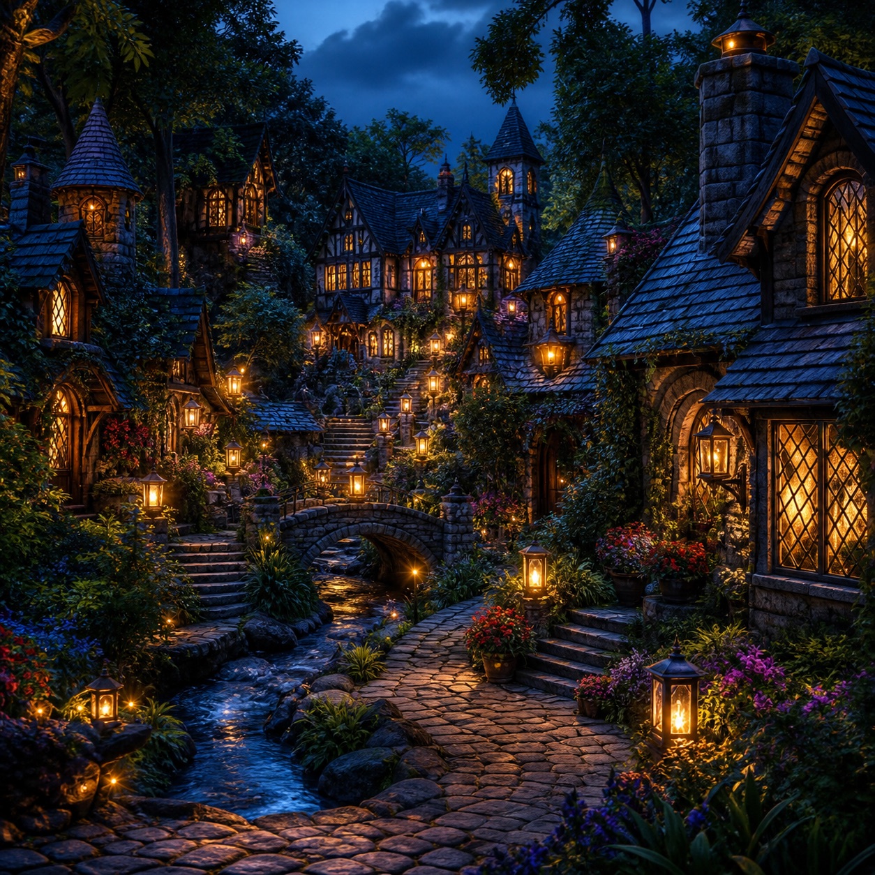 Fae Lantern Village — Personalized Digital Astral Abode