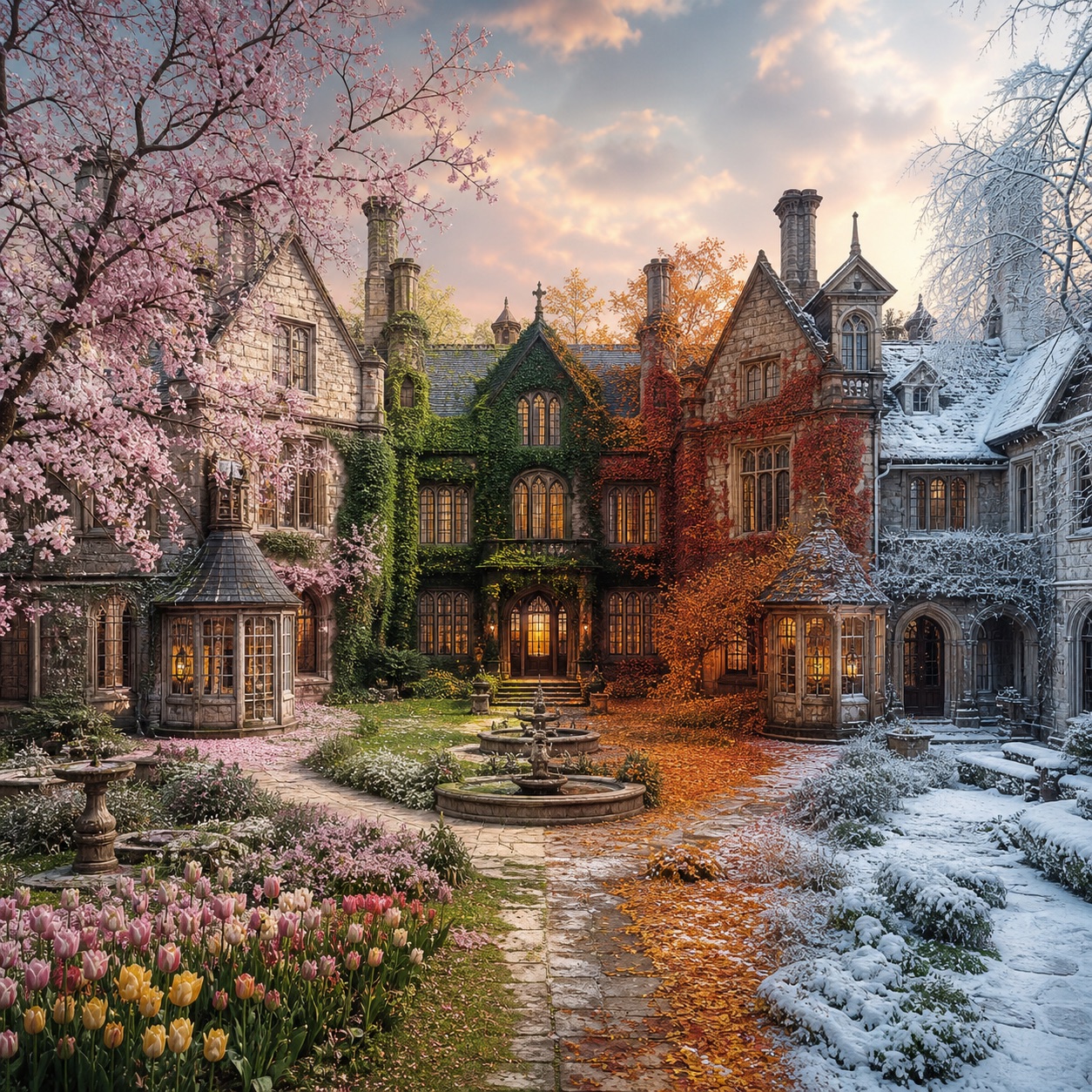 House Between Seasons — Personalized Digital Astral Abode