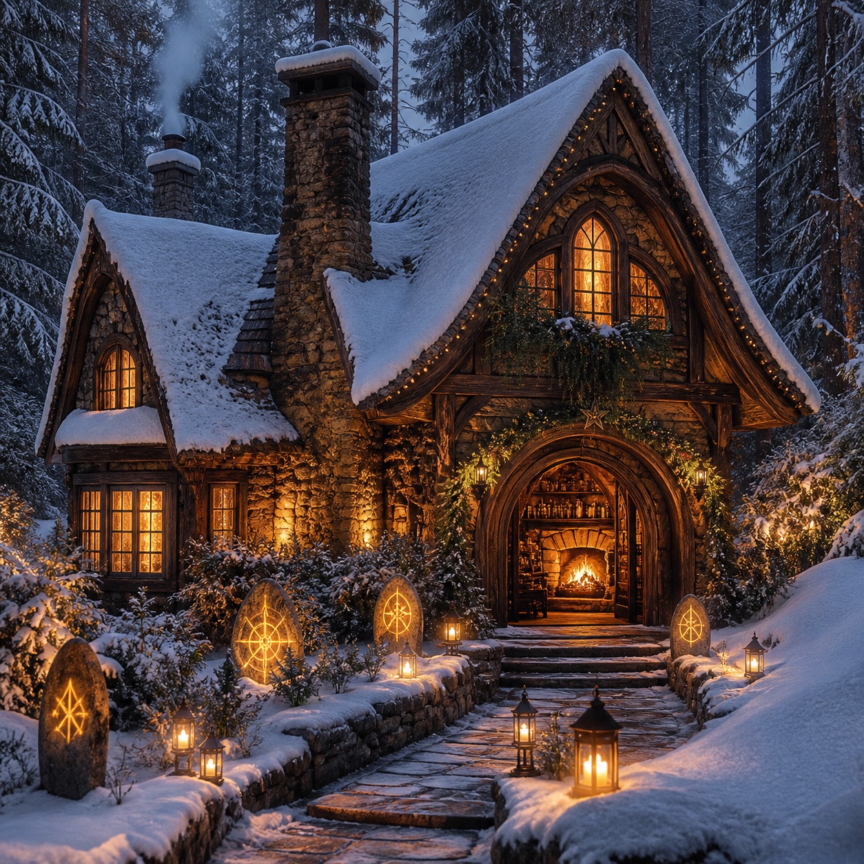 Witch’s Winter Cottage — Personalized Digital Astral Abode