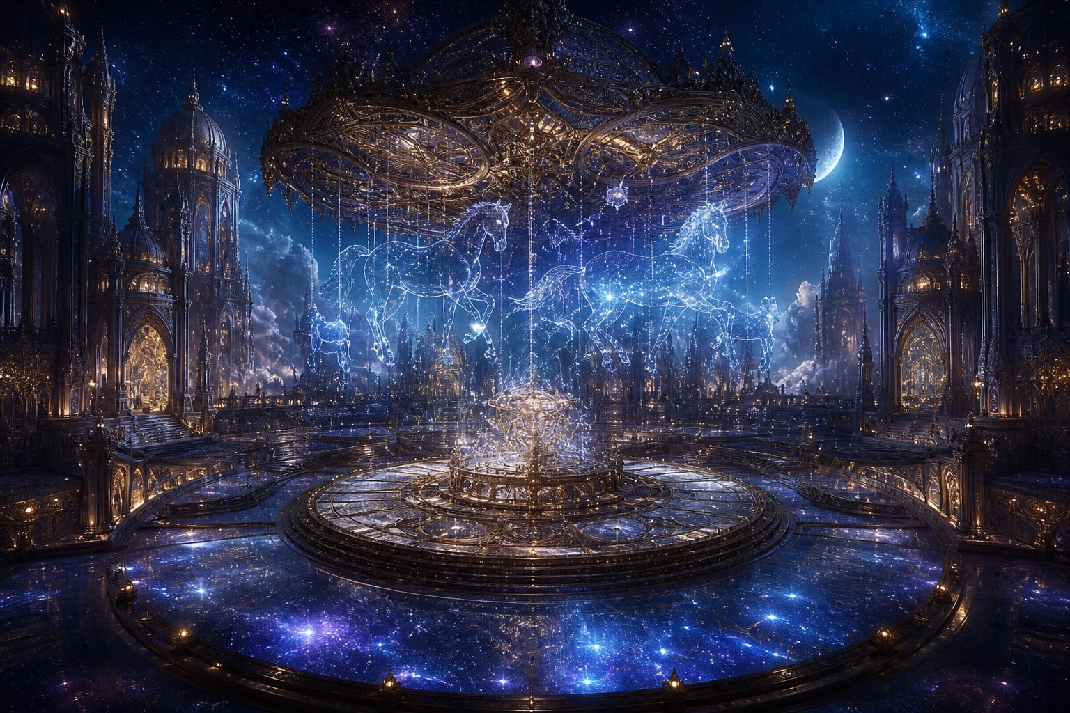 Celestial Carousel Estate — Personalized Digital Astral Abode
