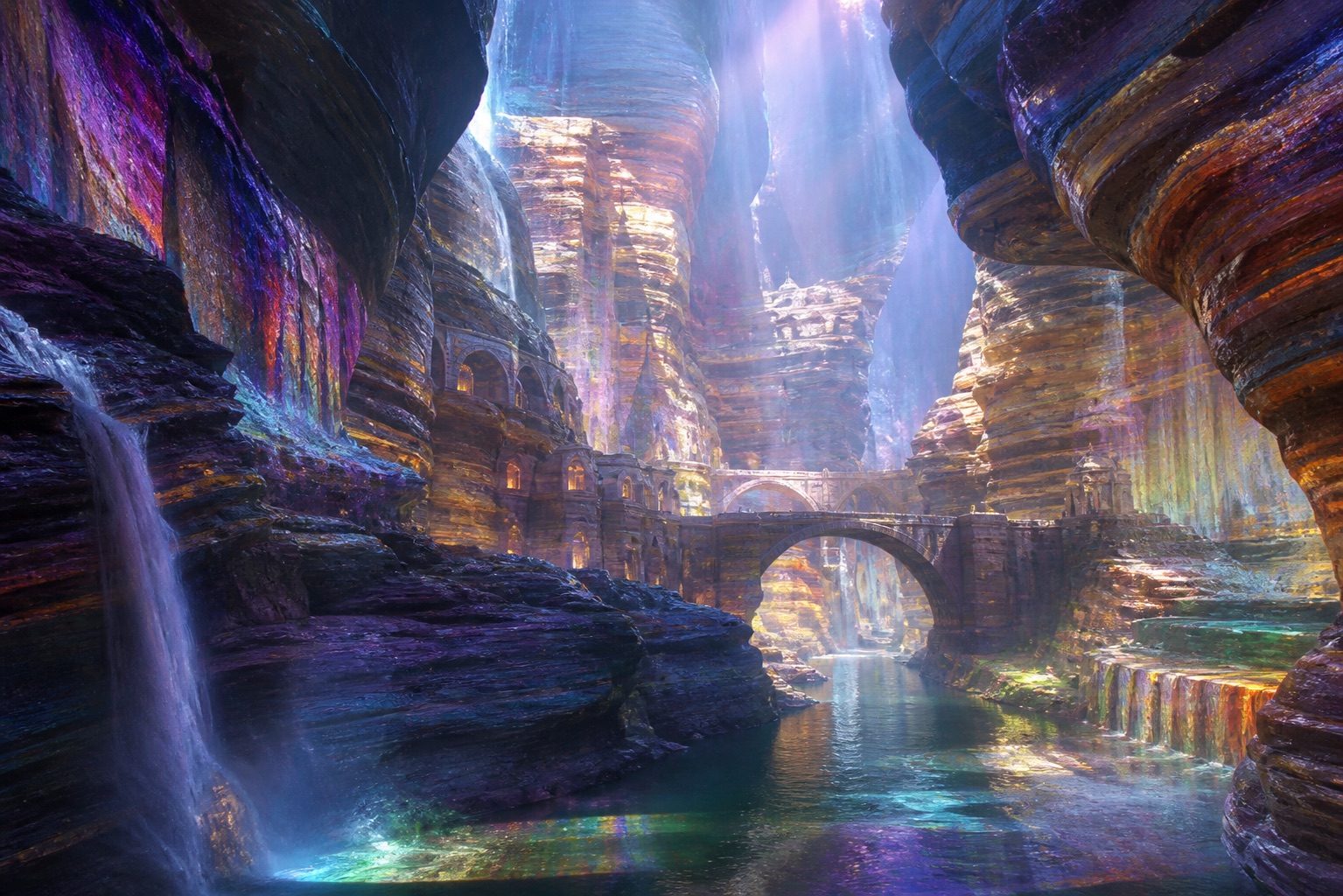 Rainbow Canyon Refuge — Personalized Digital Astral Abode