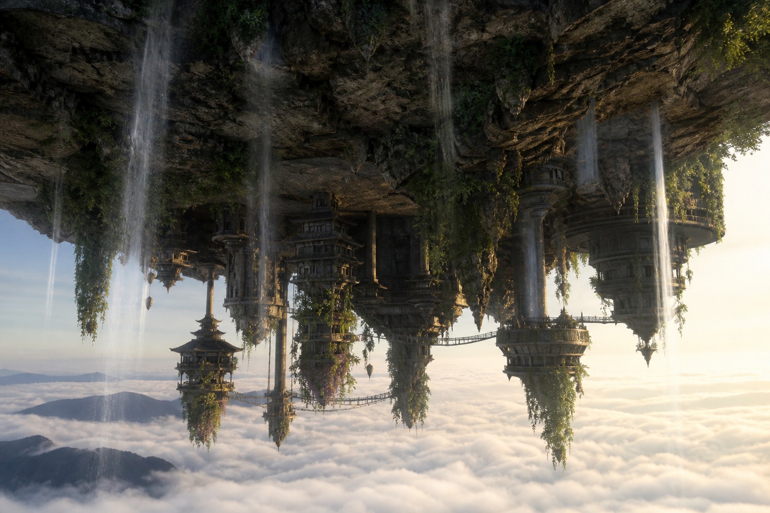 Upside-Down Mountain Monastery — Personalized Digital Astral Abode