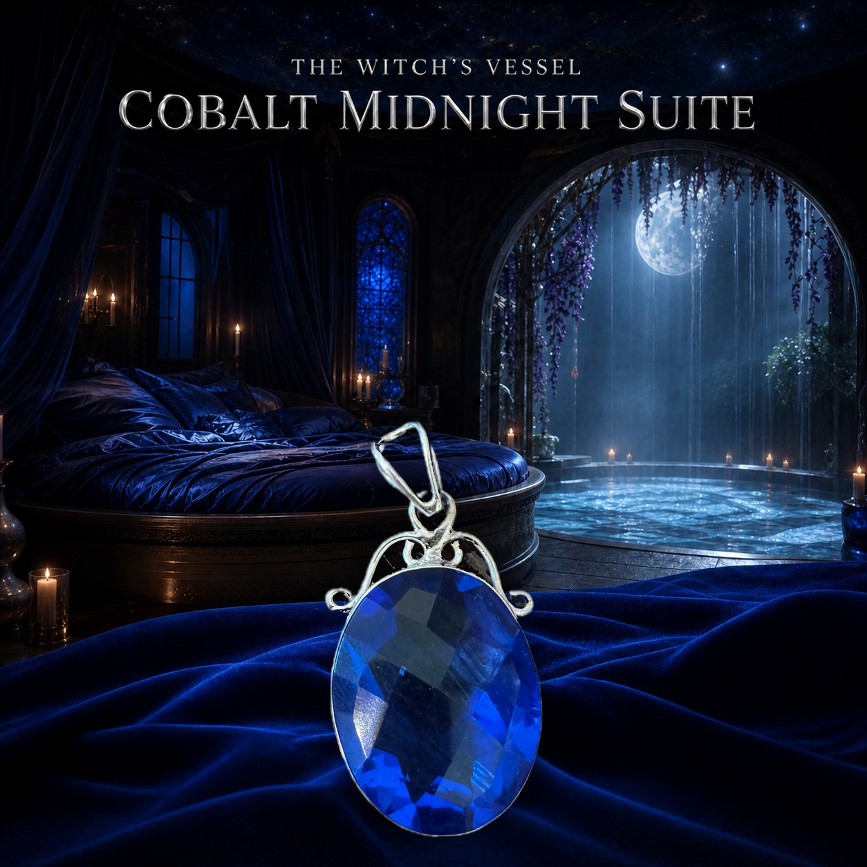 The Cobalt Midnight Suite — Private 18+ Astral Abode Pendant